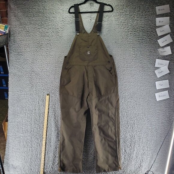 Pointer Brand Overalls Mens Size L/M Brown Nylon Hunting Bib *NWOT* - Picture 1 of 12